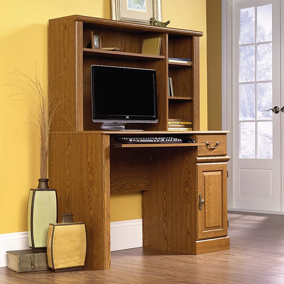 Sauder® Orchard Hills 43"W Computer Desk With Hutch, Carolina Oak