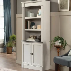 Sauder® Palladia 72”H 5-Shelf Library Bookcase, Glacier Oak