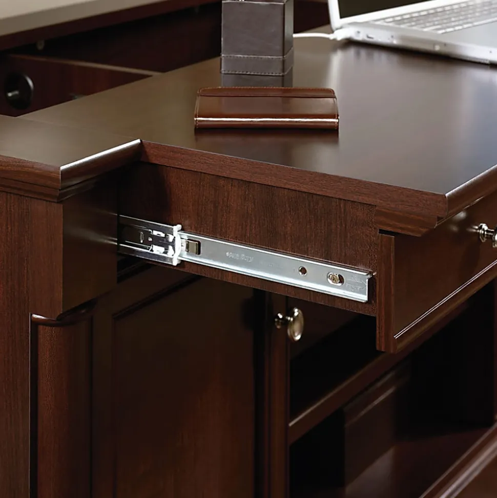Sauder® Palladia 62"W Computer Credenza With Slide-Out Computer Desktop, Select Cherry