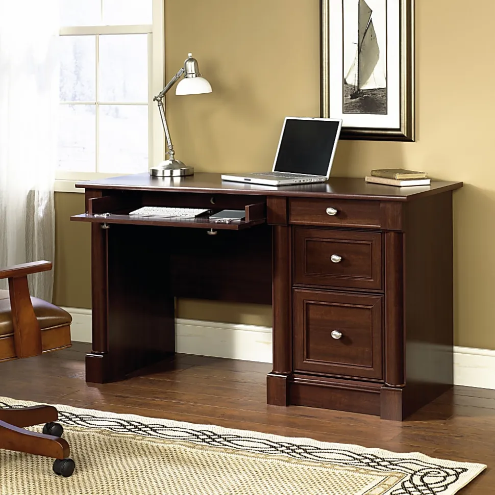 Sauder® Palladia 54"W Computer Desk, Select Cherry