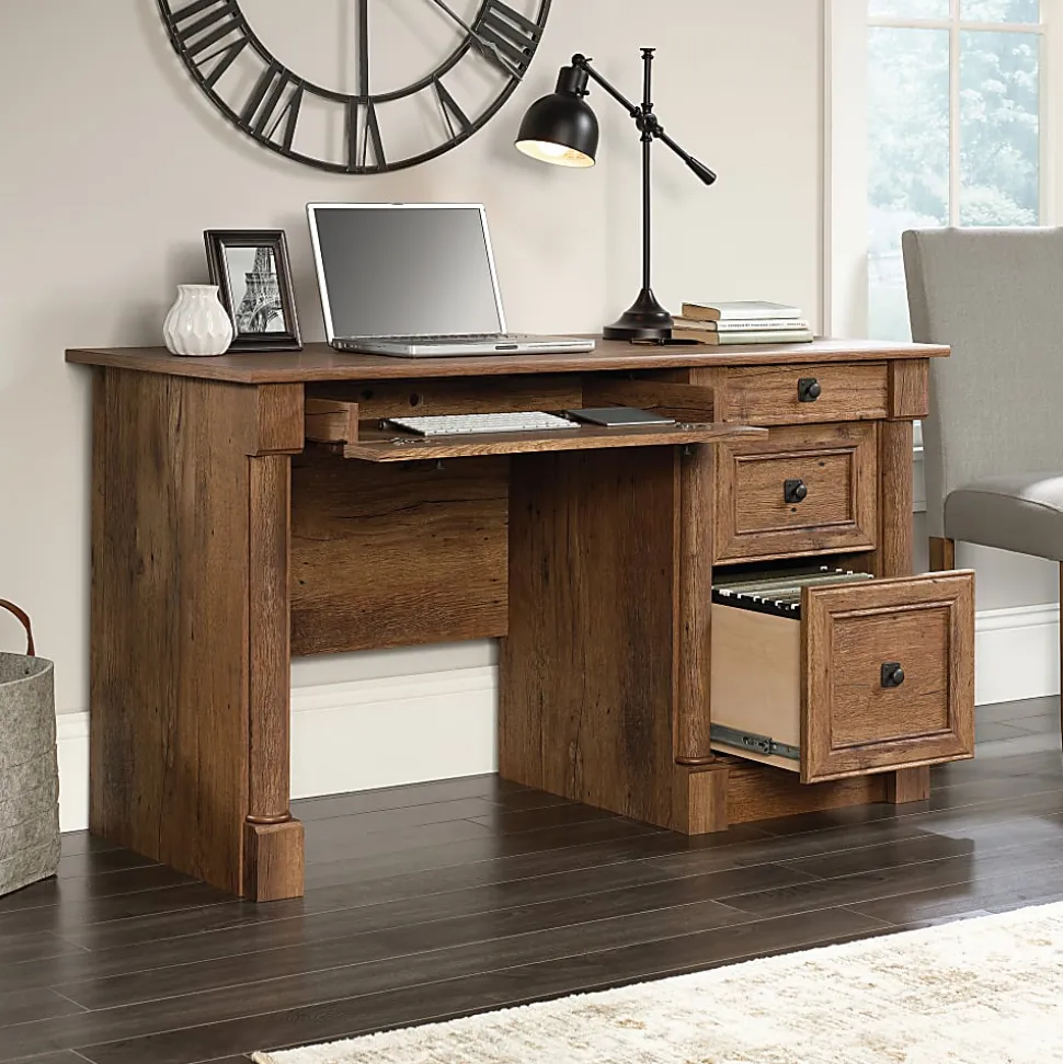 Sauder® Palladia 54"W Computer Desk, Vintage Oak