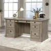 Sauder® Palladia 66"W Double-Pedestal Executive Computer Desk, Split Oak