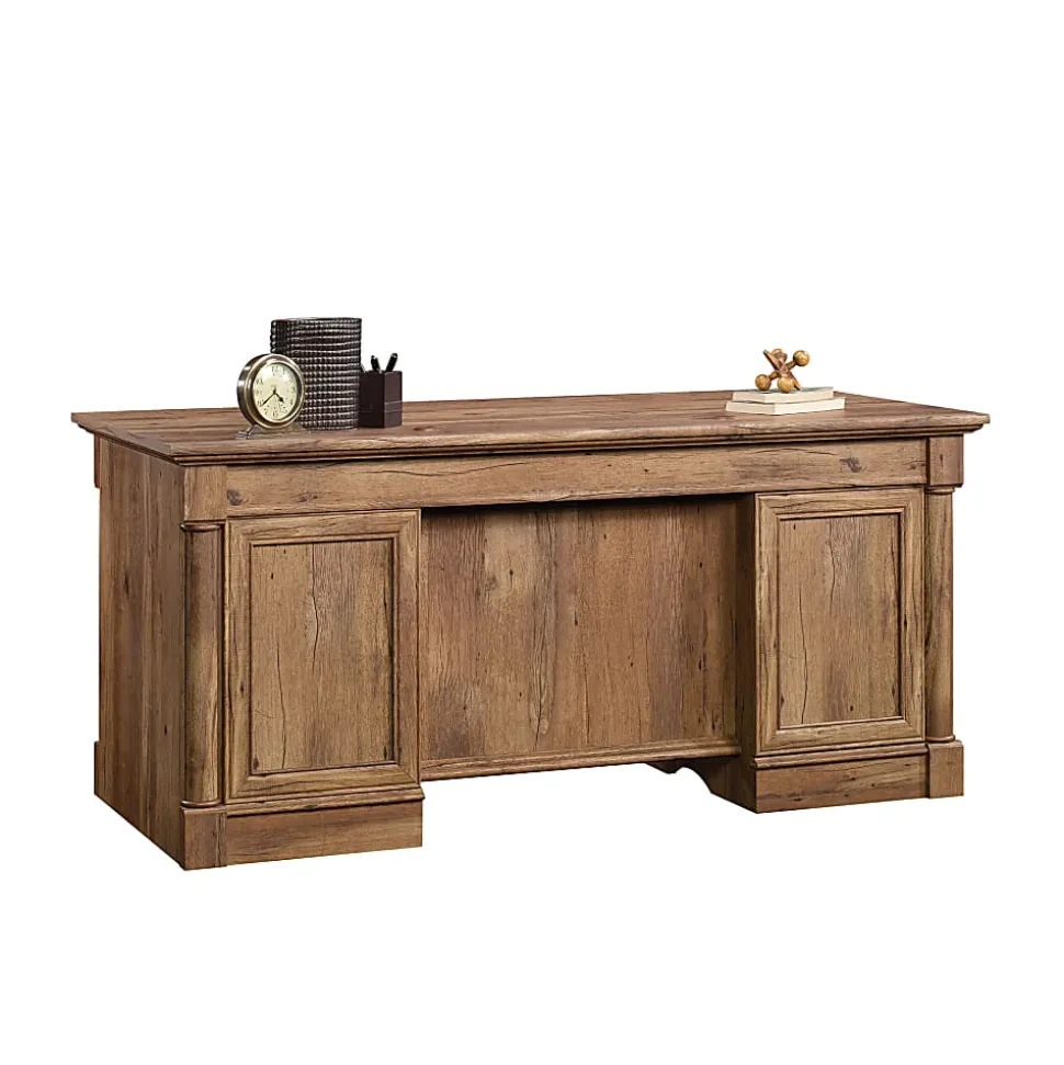 Sauder® Palladia 66"W Executive Computer Desk, Vintage Oak