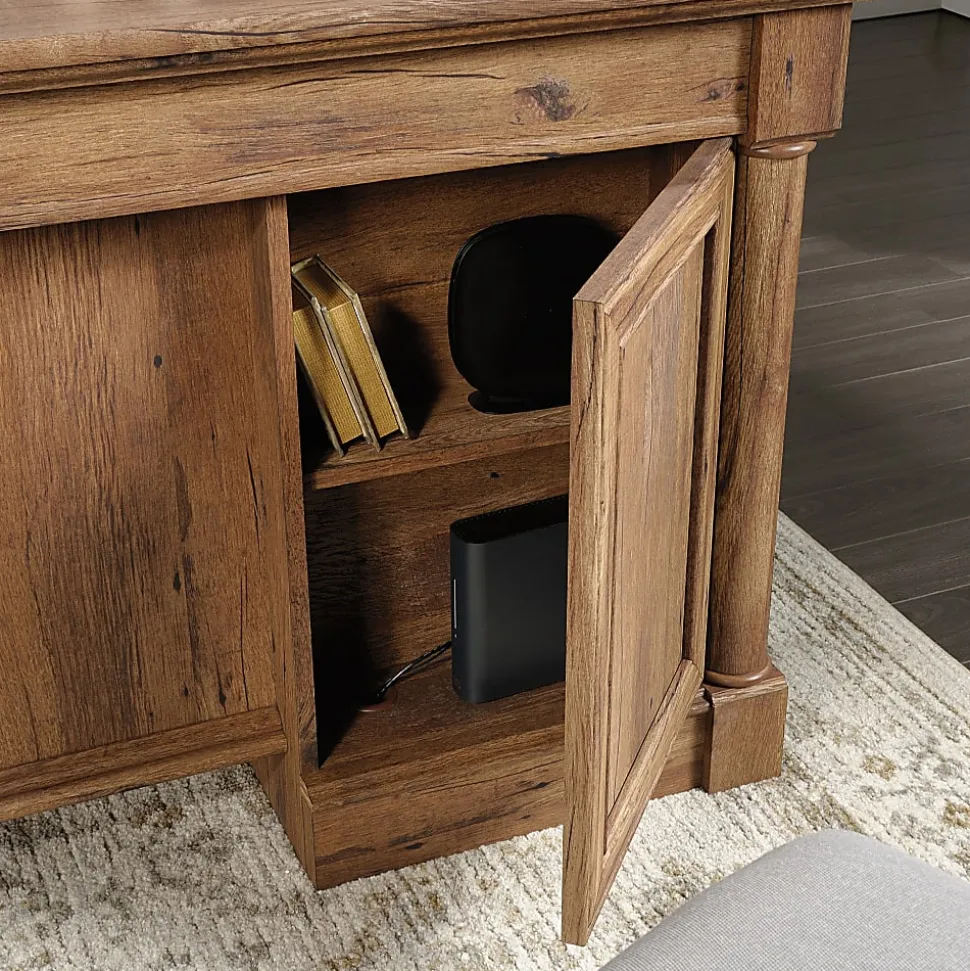 Sauder® Palladia 66"W Executive Computer Desk, Vintage Oak