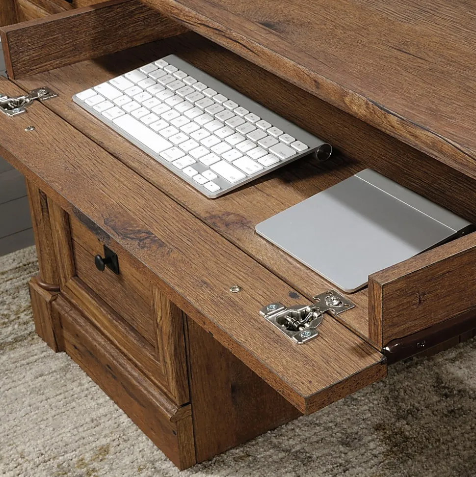 Sauder® Palladia 66"W Executive Computer Desk, Vintage Oak