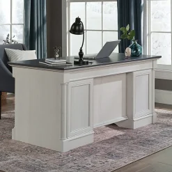 Sauder® Palladia 66"W Executive Computer Desk, Glacier Oak