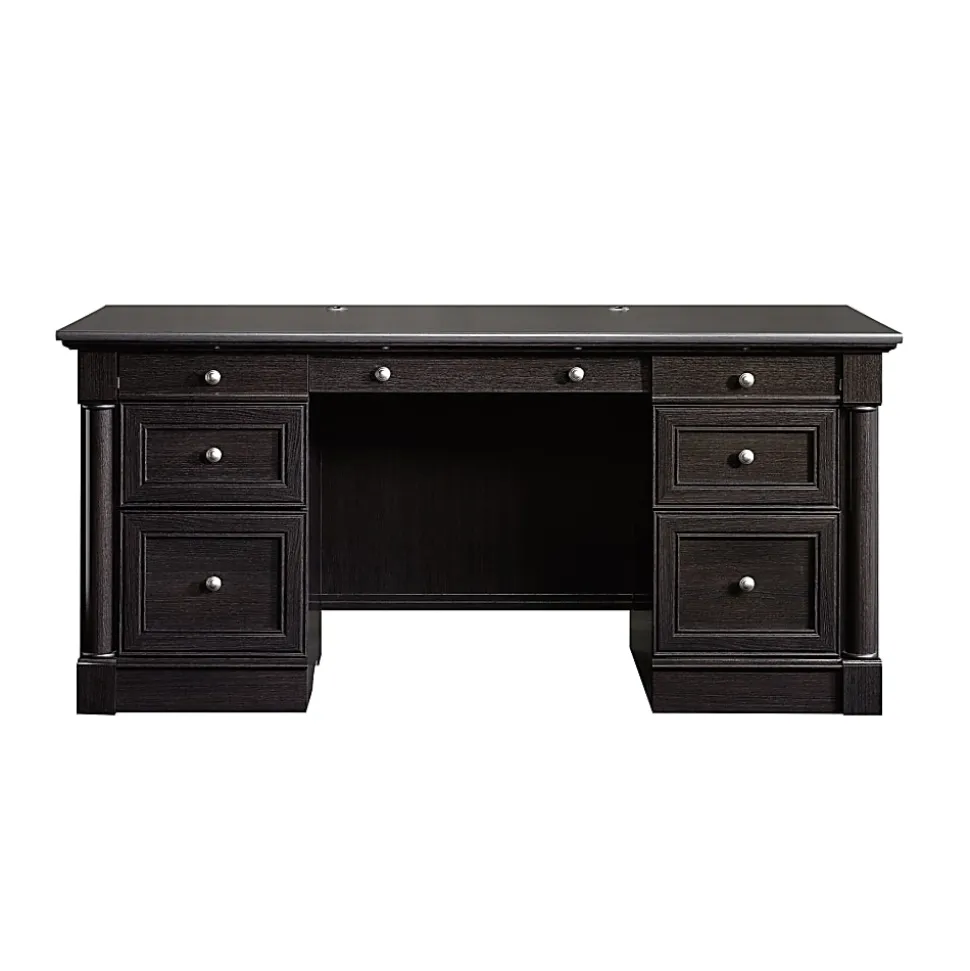 Sauder® Palladia 66"W Executive Computer Desk, Wind Oak