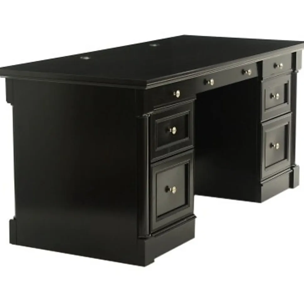 Sauder® Palladia 66"W Executive Computer Desk, Wind Oak