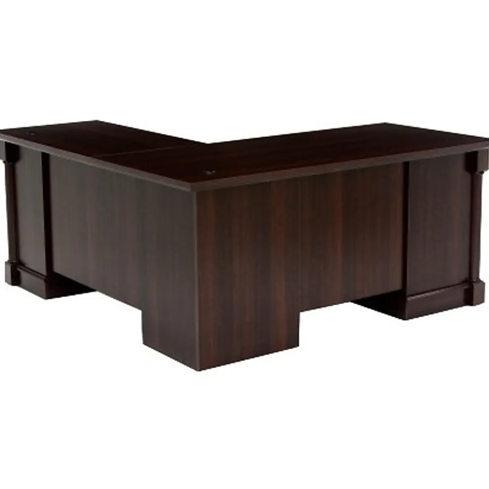 Sauder® Palladia 66"W L-Shaped Corner Desk, Select Cherry