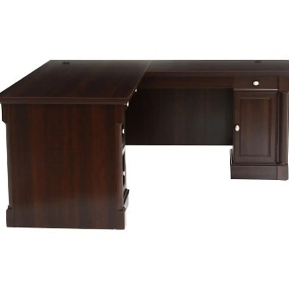 Sauder® Palladia 66"W L-Shaped Corner Desk, Select Cherry