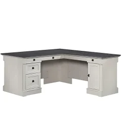 Sauder® Palladia 69”W L-Shaped Corner Desk, Glacier Oak