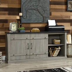 Sauder® Select Farmhouse Entertainment Credenza With Sliding Doors For 70