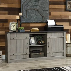 Sauder® Select Farmhouse Entertainment Credenza With Sliding Doors For 70