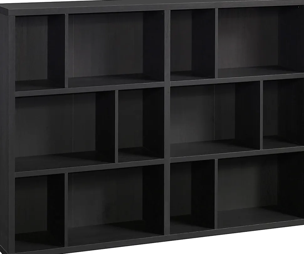 Sauder® Select 45"H 12-Cube Bookcase, Raven Oak