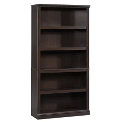 SauderĀ® Select 69 13/16"H 5-Shelf Transitional Bookcase, Brown/Medium Finish, Standard Delivery