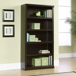 Sauder® Select 69 13/16"H 5-Shelf Transitional Bookcase, Brown/Medium Finish, Standard Delivery