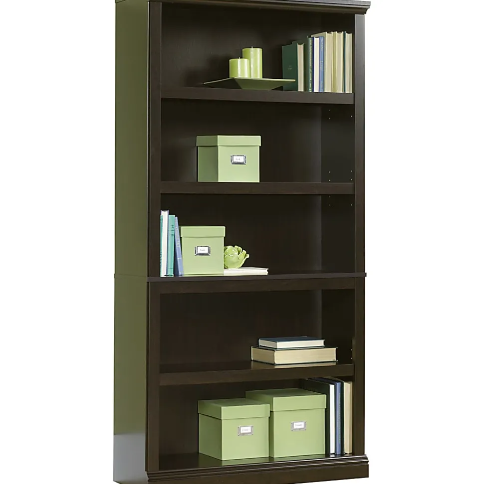 Sauder® Select 69 13/16"H 5-Shelf Transitional Bookcase, Brown/Medium Finish, Standard Delivery