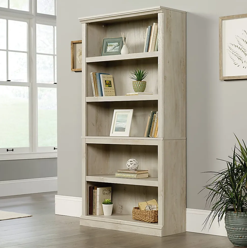 Sauder® Select 69 13/16"H 5-Shelf Transitional Bookcase, Brown/Light Finish, Standard Delivery