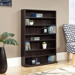 Sauder® Select Multimedia 7-Shelf Storage Tower, 45-3/8"H x 32-1/2"W x 9-3/4"D, Cinnamon Cherry