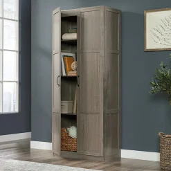 Sauder® Select Storage Cabinet, 71-1/2”H x 29-5/8”W x 16”D, Silver Sycamore