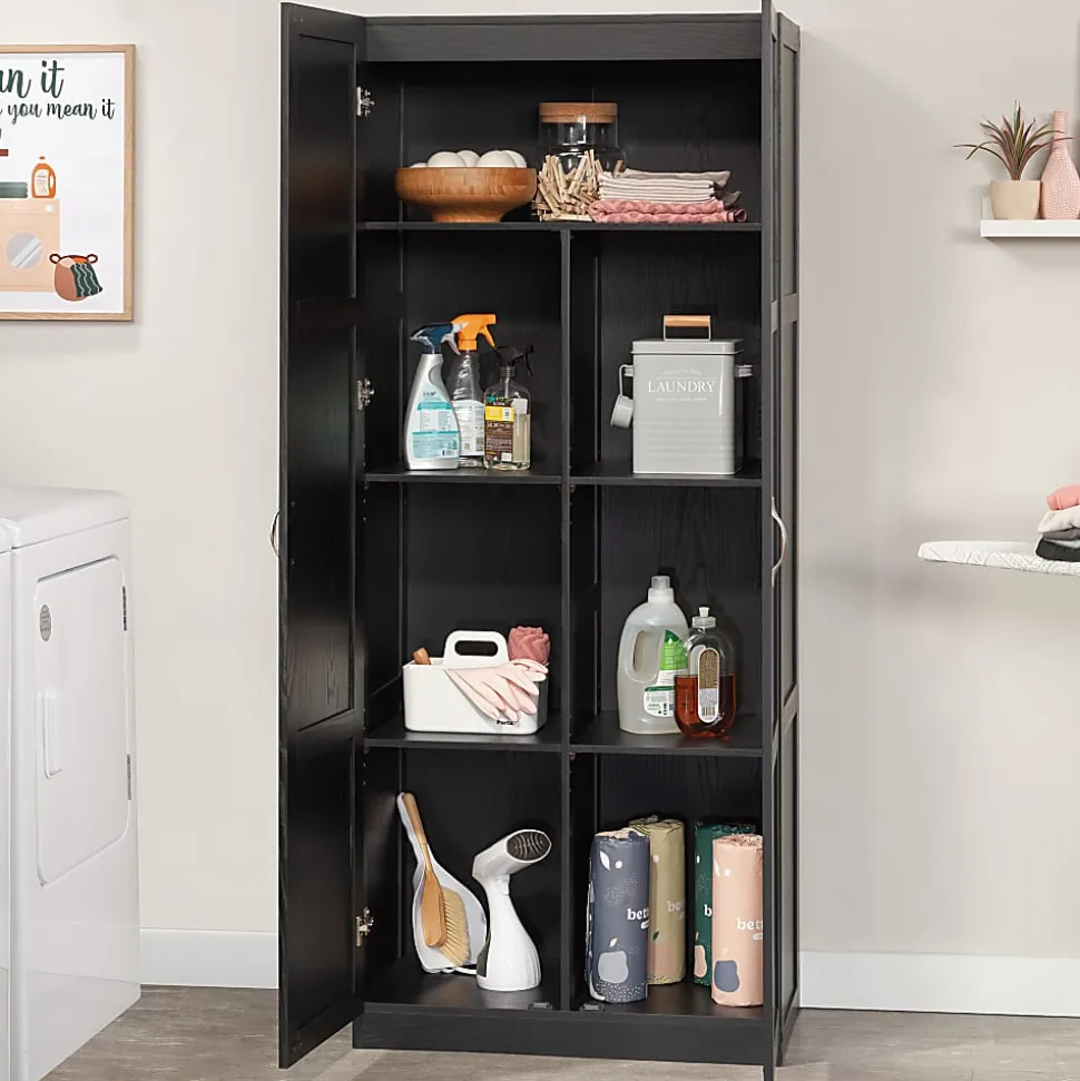 Sauder® Select 30"W Contemporary Storage Cabinet, Black