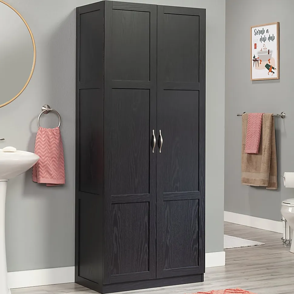 Sauder® Select 30"W Contemporary Storage Cabinet, Black