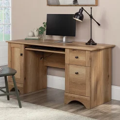 Sauder® Select 60"W Double-Pedestal Computer Desk, Timber Oak