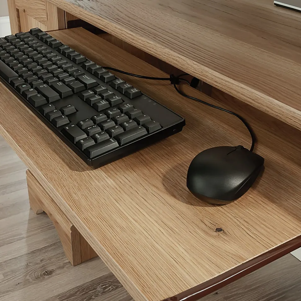 Sauder® Select 60"W Double-Pedestal Computer Desk, Timber Oak