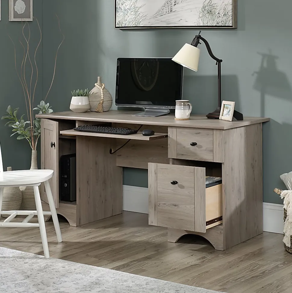 Sauder® Select 60"W Double-Pedestal Computer Desk, Laurel Oak