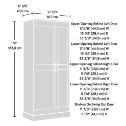 Sauder Select 32"W Storage Cabinet, Rural Pine