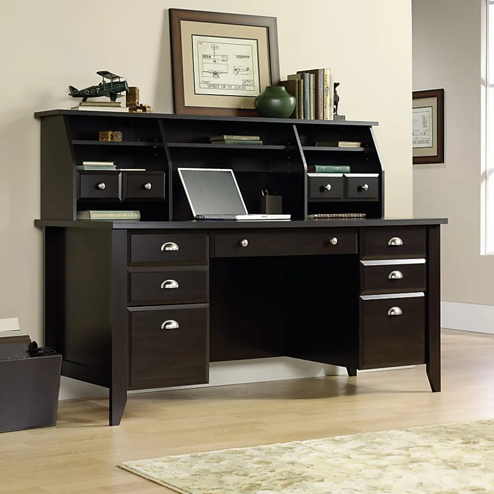 Sauder® Shoal Creek 66"W Executive Computer Desk, Jamocha Wood