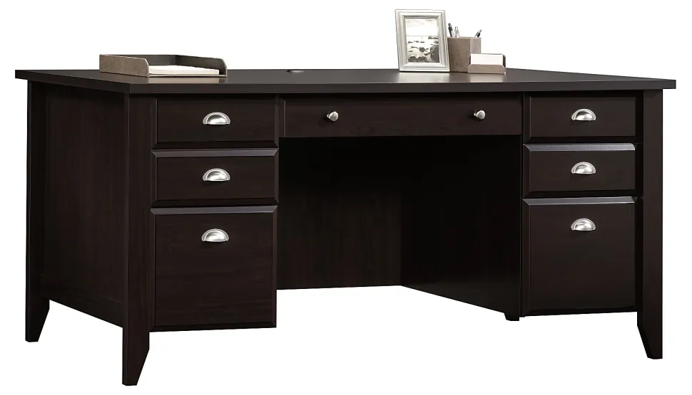 Sauder® Shoal Creek 66"W Executive Computer Desk, Jamocha Wood