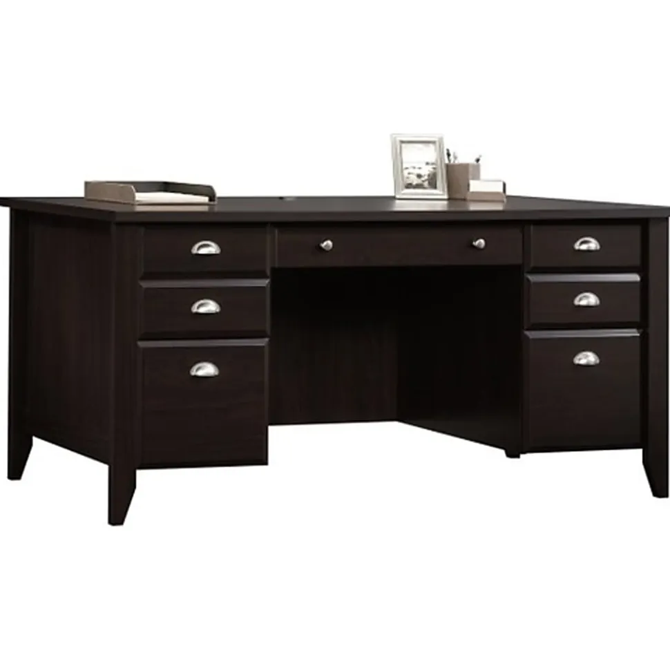 Sauder® Shoal Creek 66"W Executive Computer Desk, Jamocha Wood