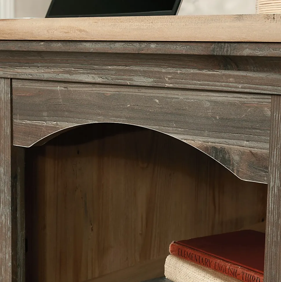 Sauder® Sonnet Springs 66"W Executive Double Pedestal Computer Desk, Pebble Pine®/Khaki Pine™