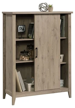 Sauder® Summit Station 52"H Bookcase With Sliding Door, Laurel Oak