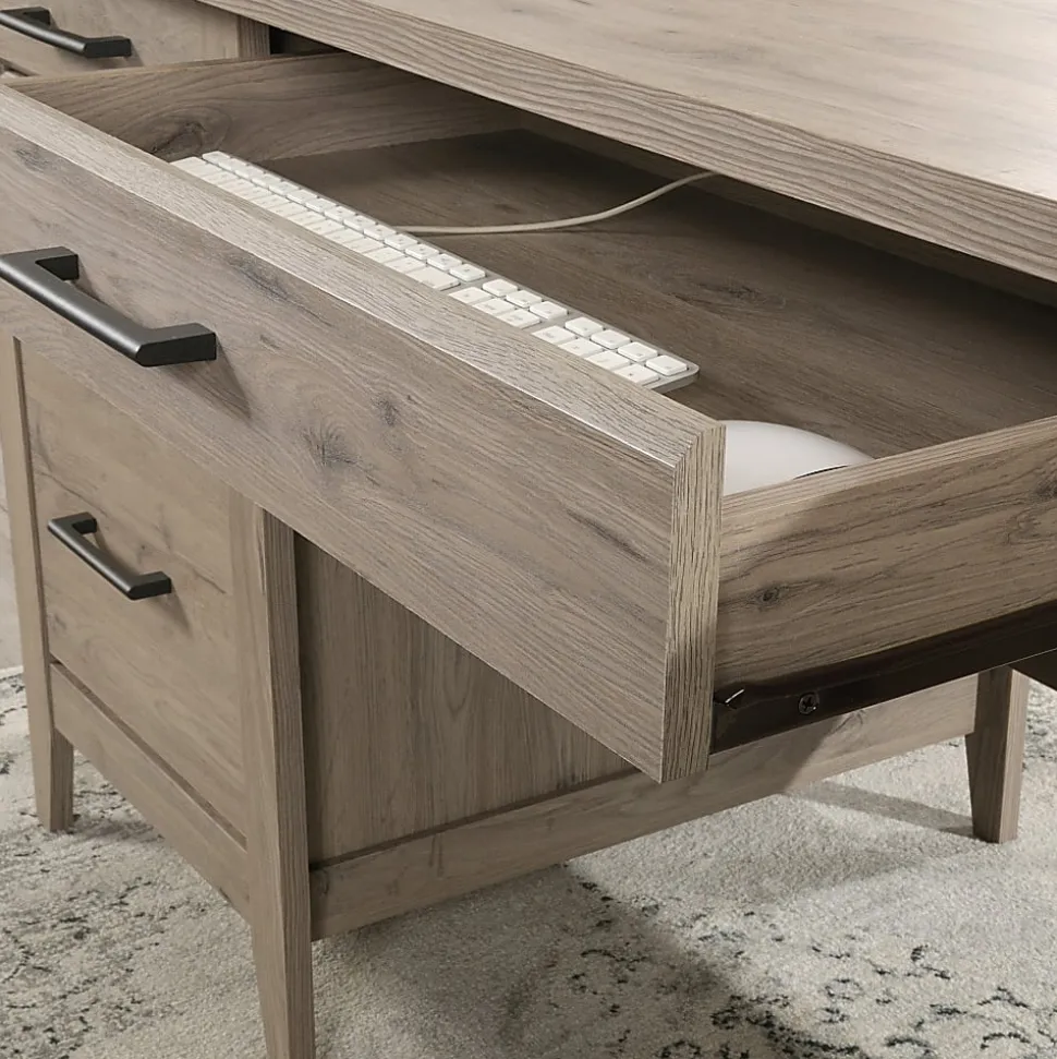 Sauder® Summit Station 66"W Executive Computer Desk, Laurel Oak