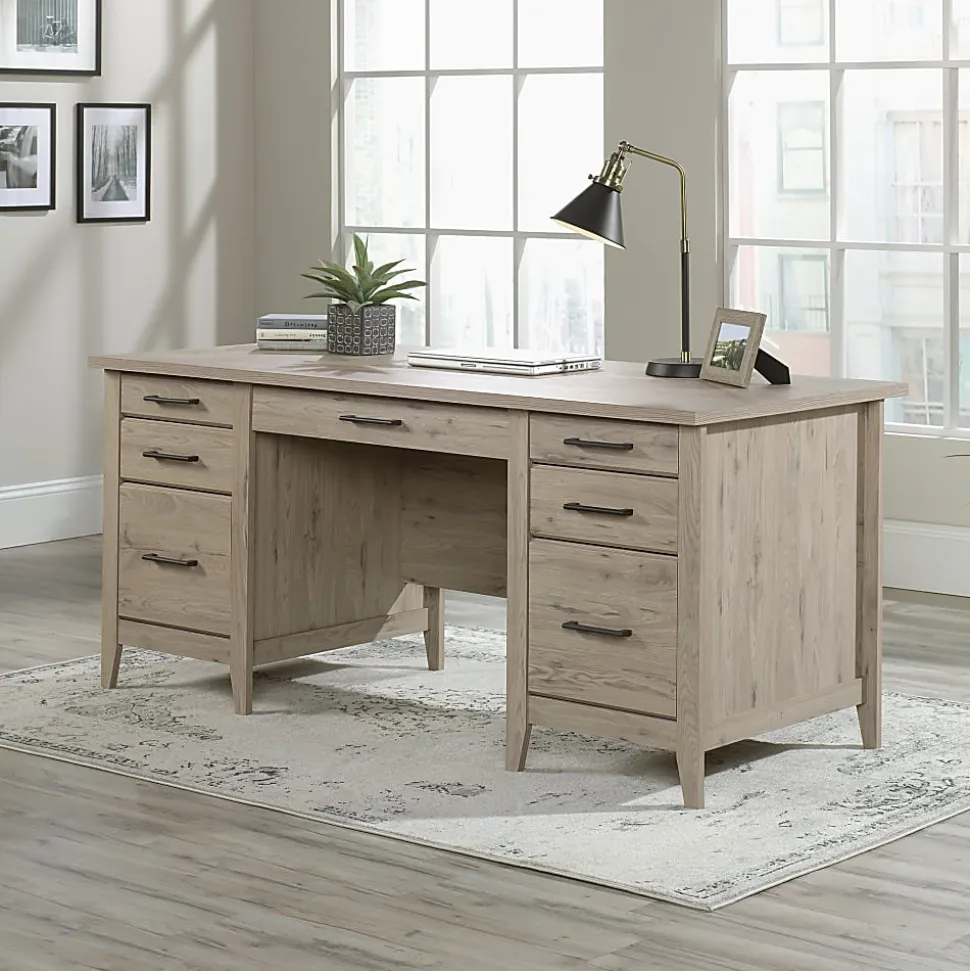 Sauder® Summit Station 66"W Executive Computer Desk, Laurel Oak