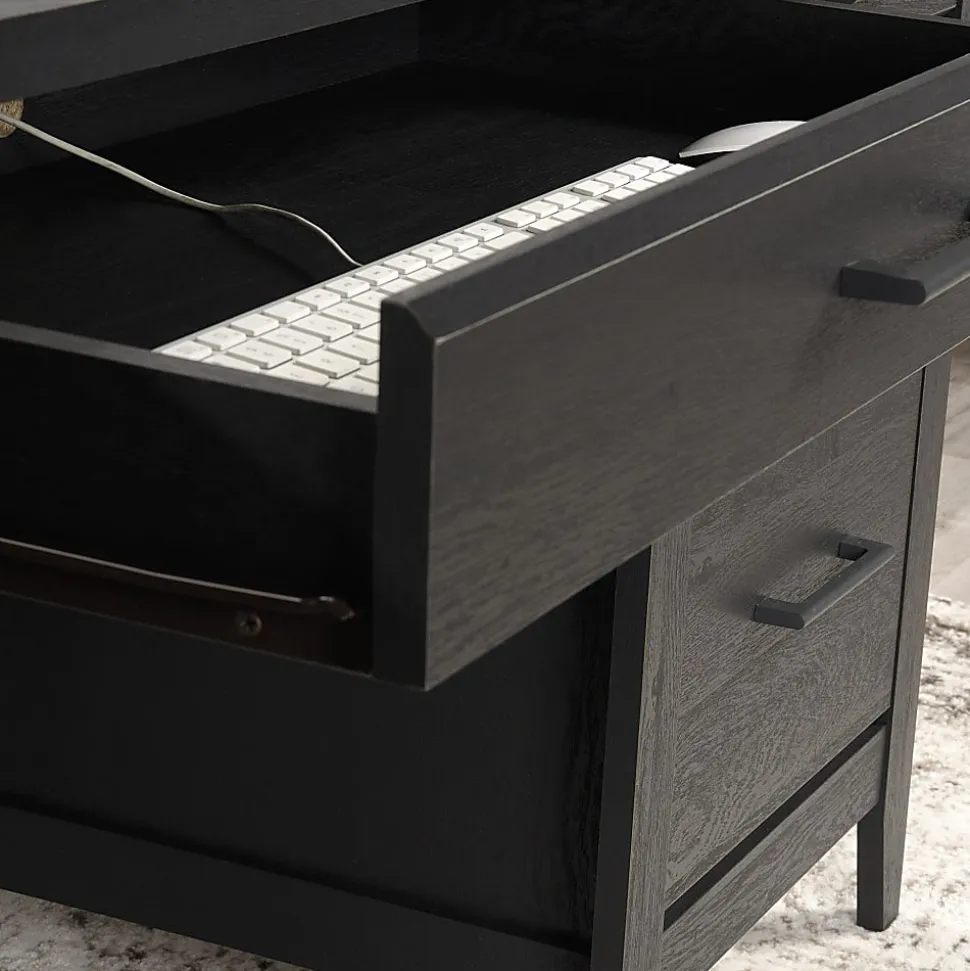 Sauder® Summit Station 66"W Executive Computer Desk, Raven Oak