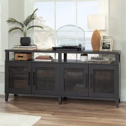 Sauder Tiffin Line Entertainment Credenza, 28-1/4”H x 62-1/2”W x 15-3/4”D, Raven Oak