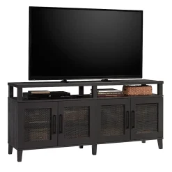 Sauder Tiffin Line Entertainment Credenza, 28-1/4”H x 62-1/2”W x 15-3/4”D, Raven Oak