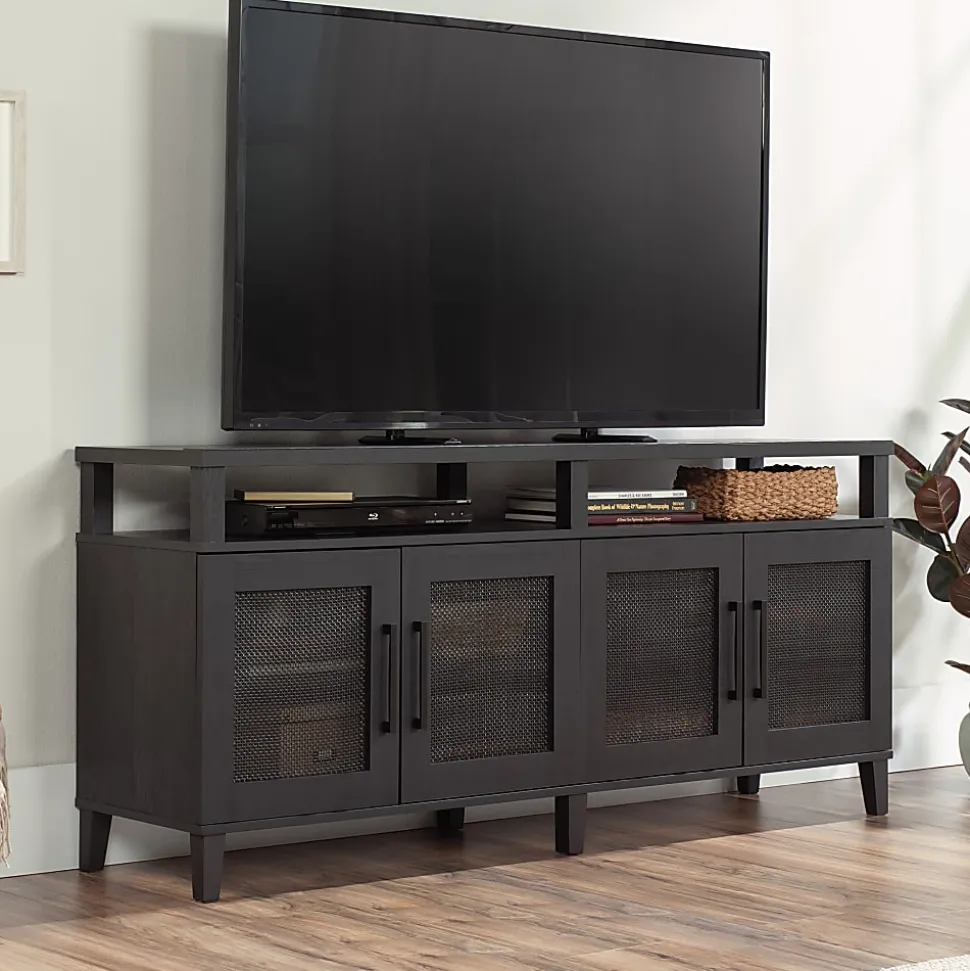 Sauder Tiffin Line Entertainment Credenza, 28-1/4”H x 62-1/2”W x 15-3/4”D, Raven Oak