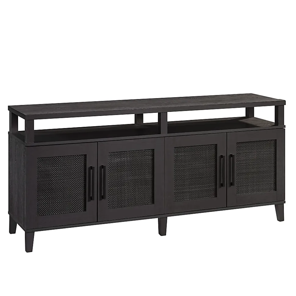 Sauder Tiffin Line Entertainment Credenza, 28-1/4”H x 62-1/2”W x 15-3/4”D, Raven Oak