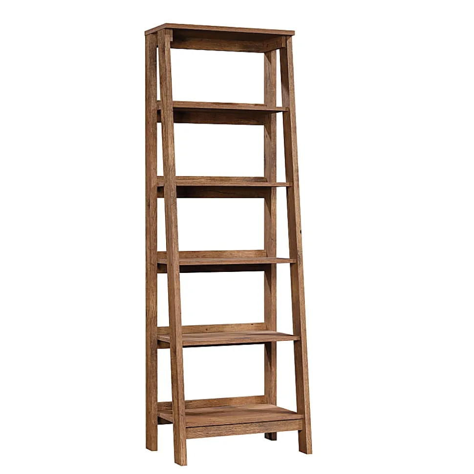 Sauder® Trestle 72"H 5-Shelf Bookcase, Vintage Oak