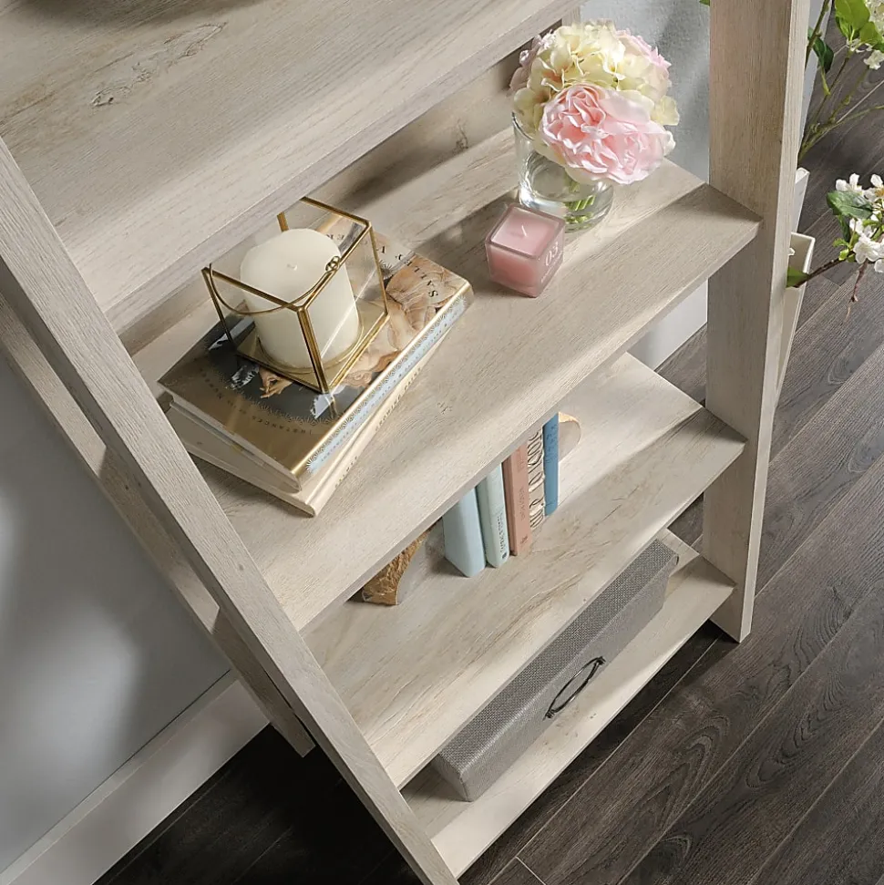 Sauder® Trestle 72"H 5-Shelf Bookcase, Chalked Chestnut