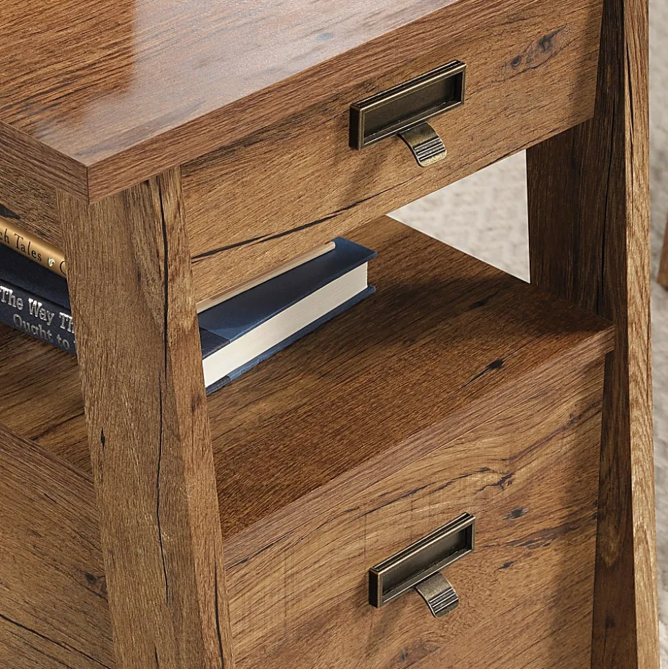 Sauder® Trestle 59"W Executive Computer Desk, Vintage Oak