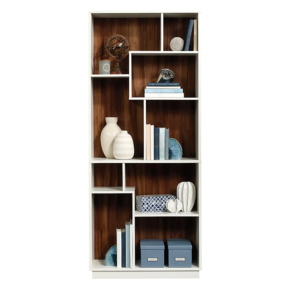 Sauder® Vista Key 72"H 9-Shelf Bookcase, Pearl Oak/Blaze Acacia