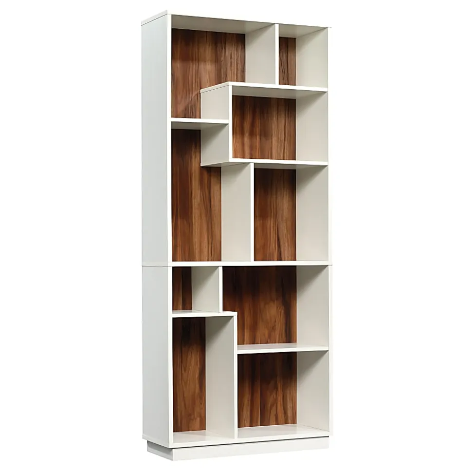Sauder® Vista Key 72"H 9-Shelf Bookcase, Pearl Oak/Blaze Acacia