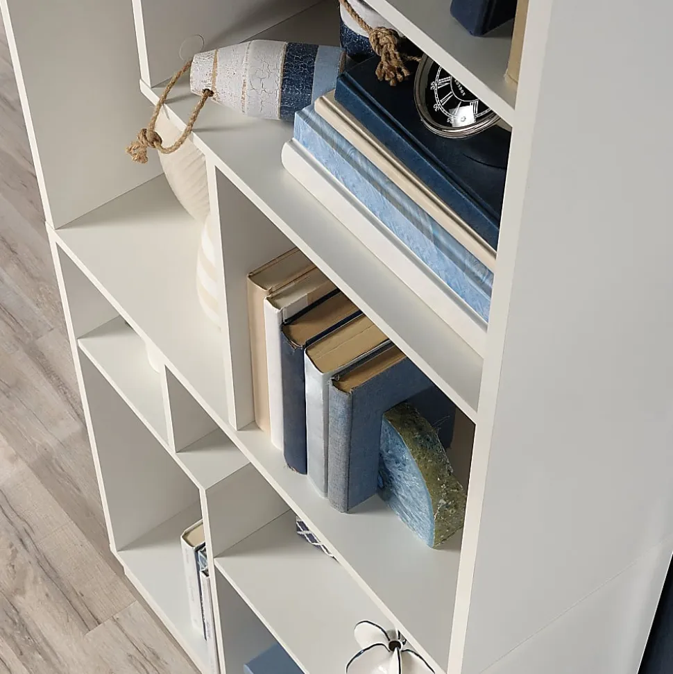Sauder® Vista Key 72"H 9-Shelf Bookcase, Pearl Oak/Blaze Acacia