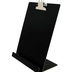 Saunders Document/Tablet Holder Stand, 12.3"H x 9.5"W x 5"L, Aluminum, Black