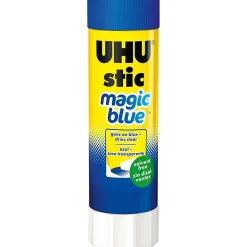 Saunders® UHU® stic Color Glue Sticks, 1.41 Oz, Blue, Box Of 12